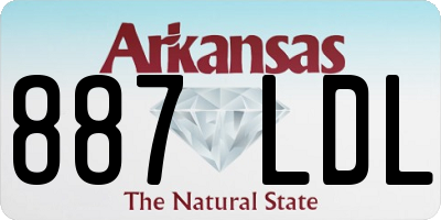 AR license plate 887LDL