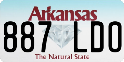AR license plate 887LDO