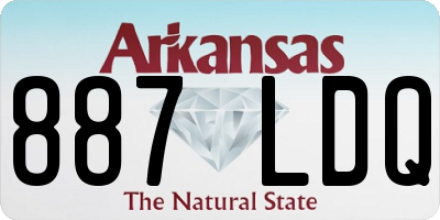 AR license plate 887LDQ