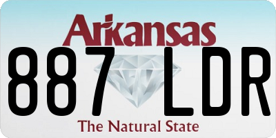 AR license plate 887LDR