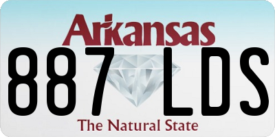 AR license plate 887LDS