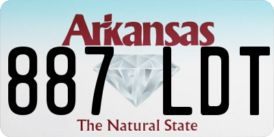 AR license plate 887LDT
