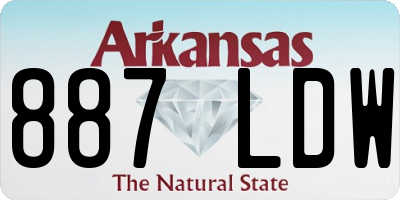 AR license plate 887LDW