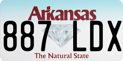AR license plate 887LDX