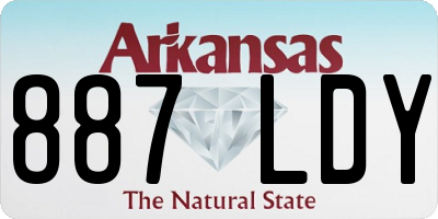 AR license plate 887LDY
