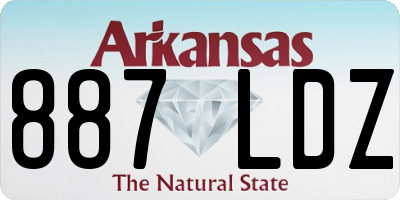 AR license plate 887LDZ