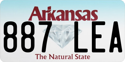 AR license plate 887LEA