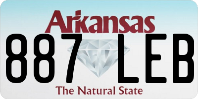AR license plate 887LEB