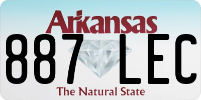 AR license plate 887LEC