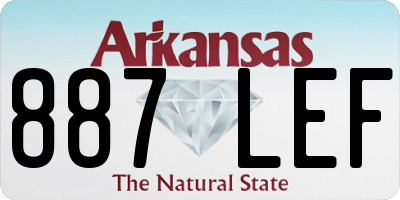 AR license plate 887LEF