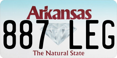 AR license plate 887LEG