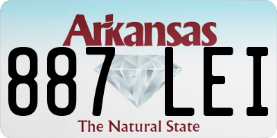 AR license plate 887LEI