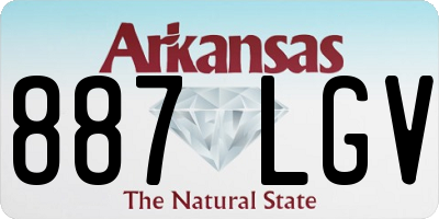 AR license plate 887LGV