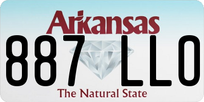 AR license plate 887LLO