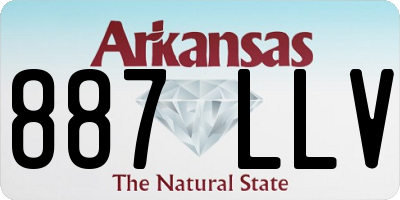 AR license plate 887LLV