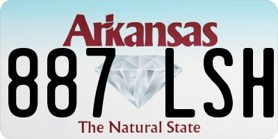 AR license plate 887LSH