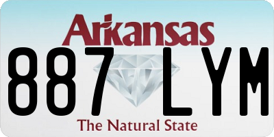 AR license plate 887LYM