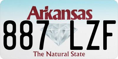 AR license plate 887LZF