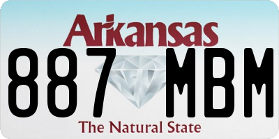 AR license plate 887MBM