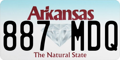 AR license plate 887MDQ