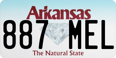 AR license plate 887MEL