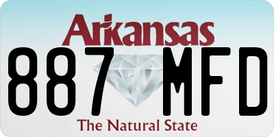 AR license plate 887MFD