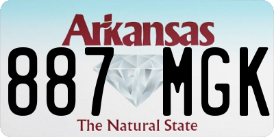 AR license plate 887MGK