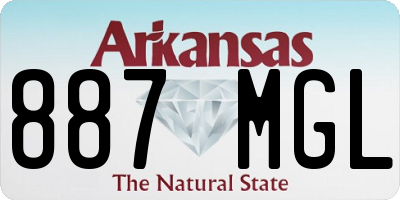 AR license plate 887MGL