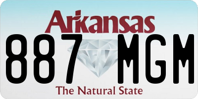 AR license plate 887MGM