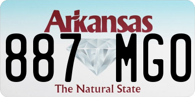 AR license plate 887MGO