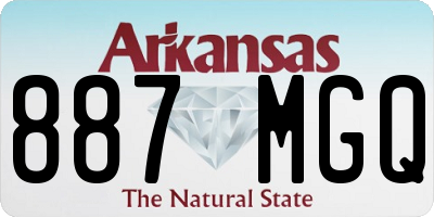 AR license plate 887MGQ