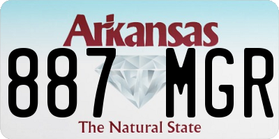 AR license plate 887MGR