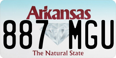 AR license plate 887MGU