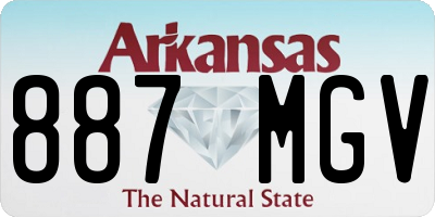AR license plate 887MGV