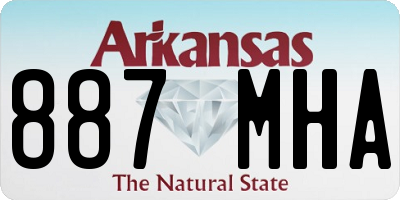 AR license plate 887MHA