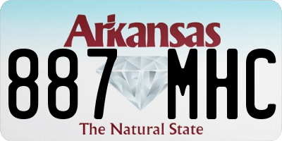 AR license plate 887MHC
