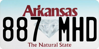 AR license plate 887MHD