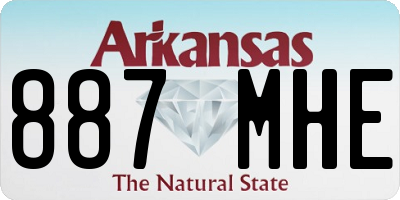 AR license plate 887MHE