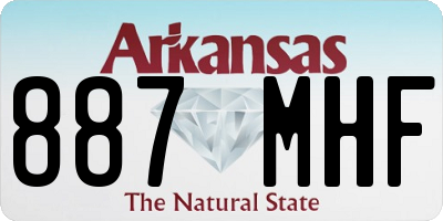 AR license plate 887MHF