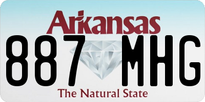 AR license plate 887MHG