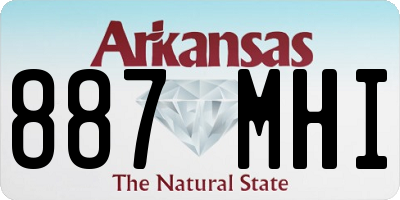 AR license plate 887MHI