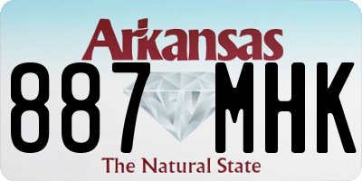 AR license plate 887MHK