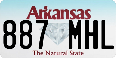 AR license plate 887MHL