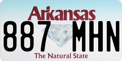 AR license plate 887MHN