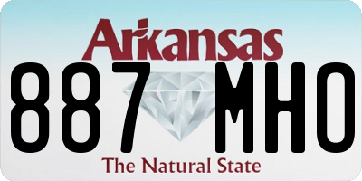 AR license plate 887MHO