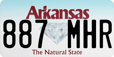 AR license plate 887MHR