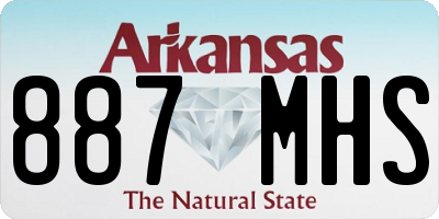 AR license plate 887MHS