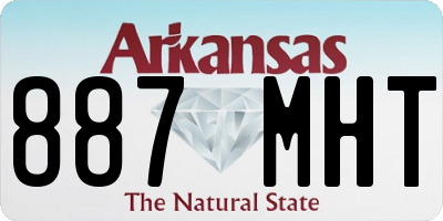 AR license plate 887MHT