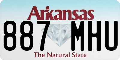 AR license plate 887MHU