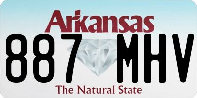 AR license plate 887MHV